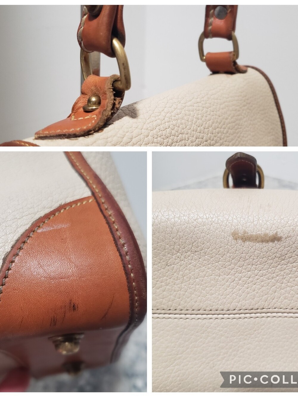 Vintage 1990s Dooney & Bourke Small All-Weather Leather Carpet Bag - Picture 12 of 16
